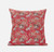 18" Salmon Red Roses Suede Throw Pillow
