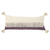 14" X 36" Purple And Off-White 100% Cotton Zippered Pillow