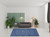 8' X 10' Blue and Gray Abstract Power Loom Washable Non Skid Area Rug