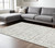 7' X 10' Gray and White Abstract Power Loom Area Rug