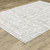 7' X 10' Gray and White Abstract Power Loom Area Rug