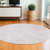 5' White Round Abstract Non Skid Area Rug - 606114909316