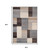 5' X 8' Gray Tan And Brown Patchwork Area Rug Polypropylene