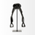 17" Black Metal And Resin English Horse Saddle Tabletop Sculpture
