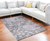 5' X 8' Gray and Beige Floral Area Rug