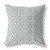 20" X 20" White And Gray Geometric Blown Seam Suede Throw Pillow