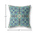 20" Aqua Indigo Cloverleaf Boho Suede Throw Pillow