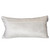12" X 24" White Velvet Lumbar Throw Pillow