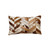12" X 20" Brown and Off White Chevron Cowhide Throw Pillow