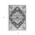 10' Gray And Dark Gray Medallion Runner Rug