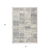 5' X 8' Gray Light Blue And Ivory Geometric Area Rug