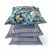 16" Blue Yellow Springtime Suede Throw Pillow