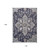 9' X 12' Ivory Gray And Blue Floral Medallion Area Rug