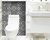 6" X 6" Gray and White Multi  Peel and Stick Removable Tiles