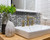 6" X 6" Gray and White Multi  Peel and Stick Removable Tiles