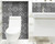 6" X 6" Gray and White Multi  Peel and Stick Removable Tiles