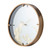 2" Round Gold And White Wood Analog Wall Clock