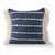 20" X 20" Navy And Ivory 100% Cotton Striped Zippered Pillow - 606114694595