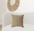 20" X 20" Brown And Yellow Geometric Blown Seam Suede Throw Pillow