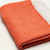 50" X 60" Orange And White Woven Herringbone Plush Throw Blanket