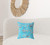 18" X 18" Bright Blue And Gray Paisley Blown Seam Suede Throw Pillow