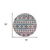 6' Ivory Blue and Orange Geometric Power Loom Round Rug