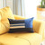 Blue and Black Geometric Lumbar Throw Pillow