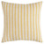 20" Yellow And Natural Ticking Stripe Cotton Canvas Throw Pillow