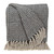 52" X 67" Beige and Black Quilted Cotton Abstract Throw Blanket