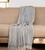 52" X 67" Beige and Black Quilted Cotton Abstract Throw Blanket