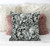 16" Gray White Springtime Suede Throw Pillow