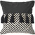 20" X 20" Black And White 100% Cotton Chevron Zippered Pillow