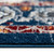 10' Ivory Orange And Blue Floral Runner Rug