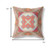 16” Peach Green Geo Tribal Suede Throw Pillow