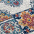 4' X 6' Blue Red and Orange Medallion Power Loom Area Rug