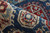 10' X 13' Blue Red And Tan Abstract Distressed Area Rug