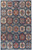 10' X 13' Blue Red And Tan Abstract Distressed Area Rug