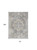 7' X 9' Gray Oriental Power Loom Washable Area Rug