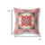 20” Peach Red Geo Tribal Suede Throw Pillow