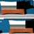 Set of Two 12" X 20" Brown Black and Ivory Striped Fabric and Faux Leather Lumbar Throw Pillows