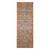 7' Teal And Orange Medallion Distressed Runner Rug