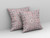 16" X 16" Muted Pink Floral Blown Seam Suede Throw Pillow