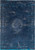 7' X 9' Blue and Gray Medallion Non Skid Area Rug