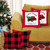 Set of Four Red Black and White Farm Fresh Christmas Tree Holiday Red Truck Plaid Fabric Throw Pillows