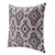 20" X 20" Blue And Gray 100% Cotton Geometric Zippered Pillow