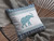 16” Teal Ornate Elephant Suede Throw Pillow