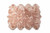 6' X 6' Pink Wool Sheepskin Handmade Area Rug