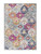 8' Blue And Ivory Floral Runner Rug