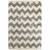 2' X 3' Grey And Ivory Geometric Shag Power Loom Stain Resistant Area Rug Polypropylene