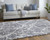 8' X 10' Gray and Ivory Abstract Power Loom Area Rug